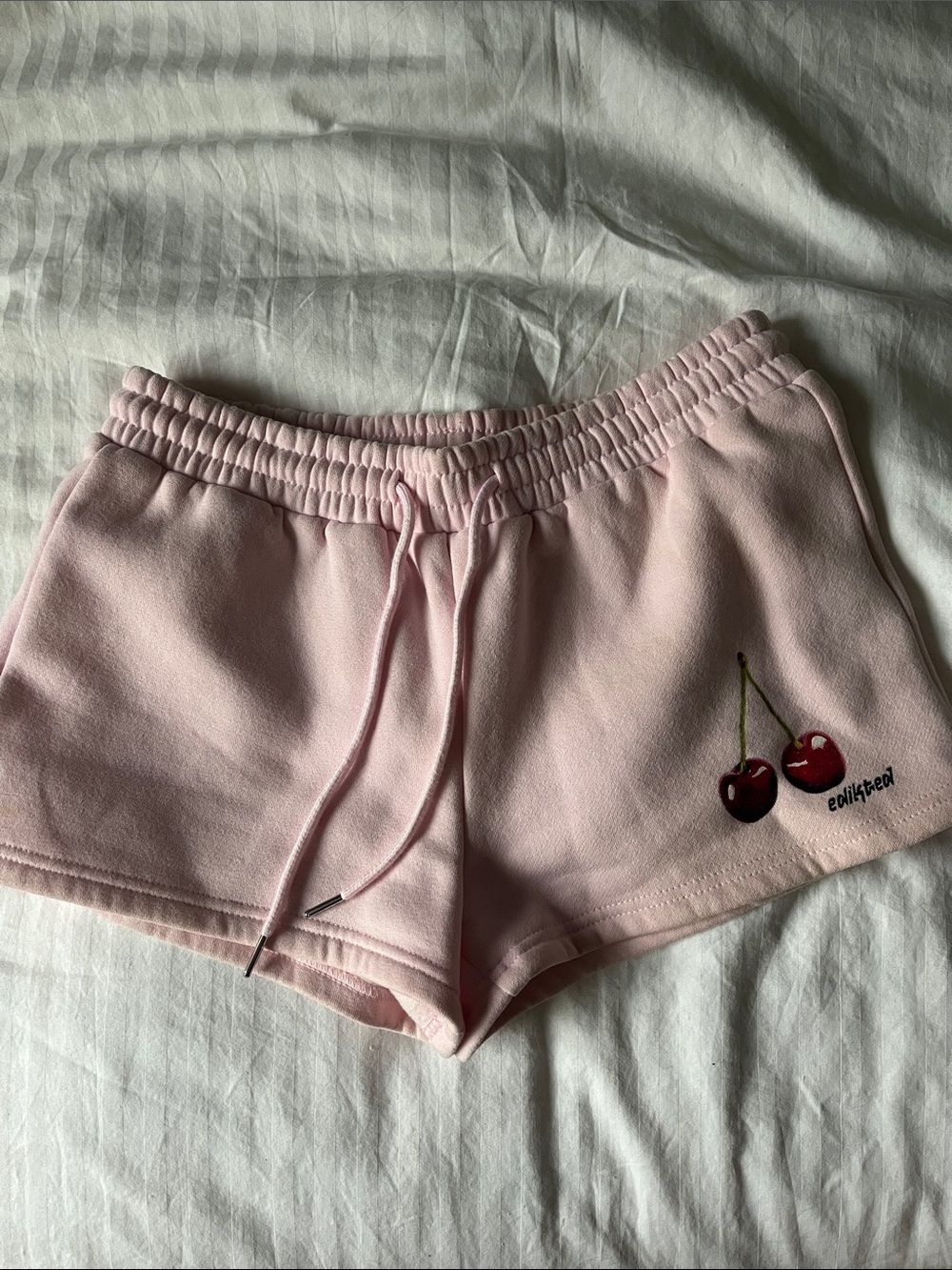 Edikted Pink Cherry Graphic Women’s Lounge Shorts